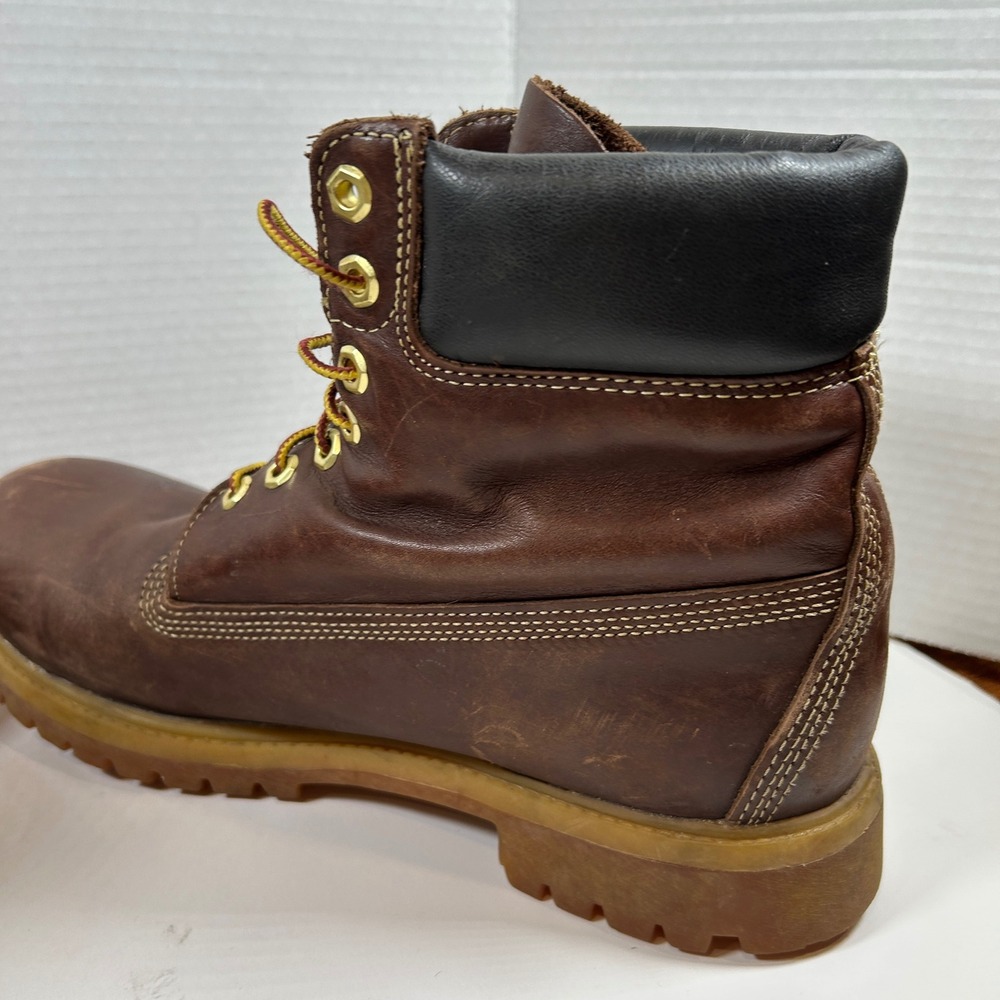 Timberland Boots Mens 11.5 M 6 Inch Premium Waterproof Dark Brown Leather 11065